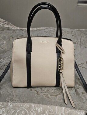 Nine West Two-Tone Cream and Black Satchel